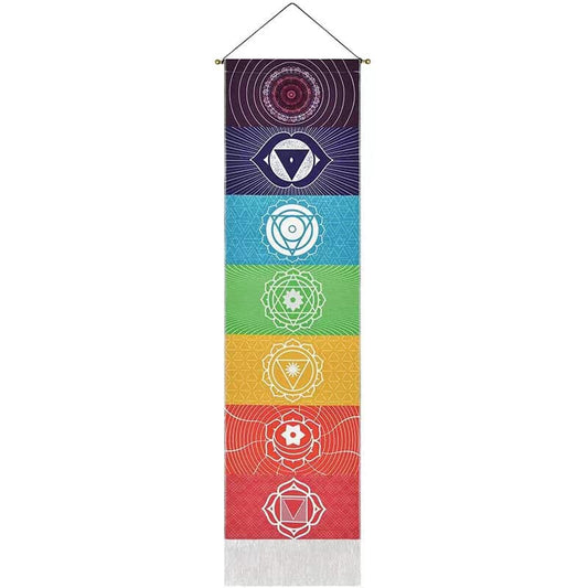 Tapiz de chakras para colgar en la pared - 32,5 × 130 cm - China - NEW922