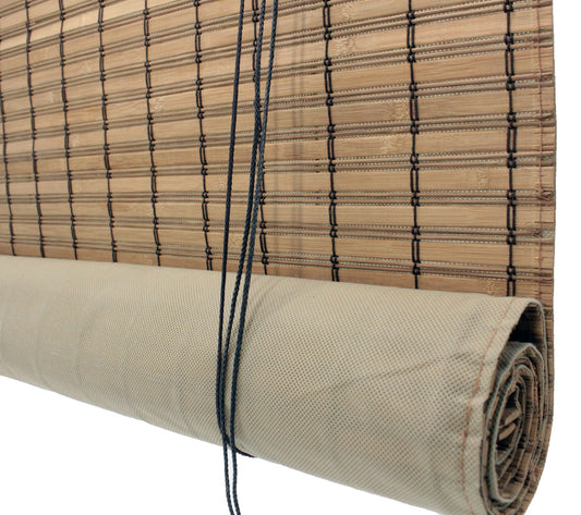 Brown Bamboo Blinds with Privacy Screen Backing (BL500 Series)