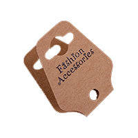 Paquete de 100 tarjetas de presentación para joyería, en papel kraft, para collares y pulseras. Tipo: joyería de moda. Color marrón kraft.