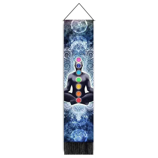 Tapiz de chakras para colgar en la pared - 32,5 x 130 cm - China - NEW922