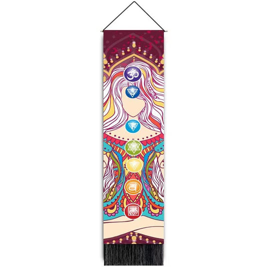 Tapiz de chakras para colgar en la pared - 32,5 x 130 cm - China - NEW922