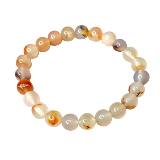Pulsera elástica de ágata con vetas de dragón, piedra natural, 19 cm