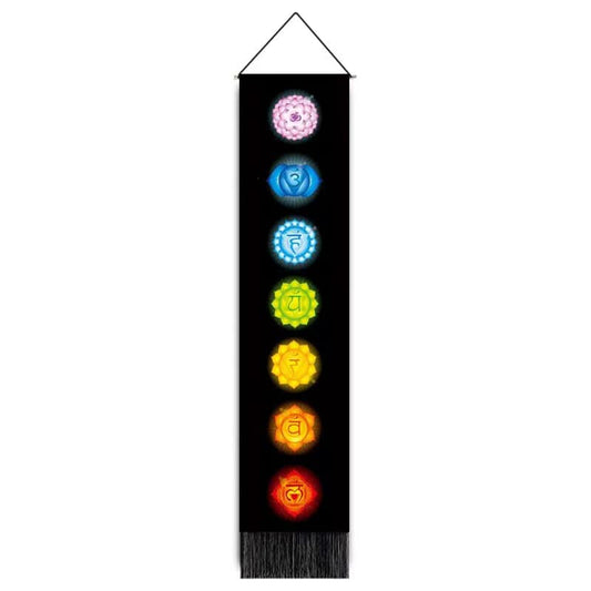 Tapiz de chakras para colgar en la pared - 32,5 x 130 cm - China - NEW922
