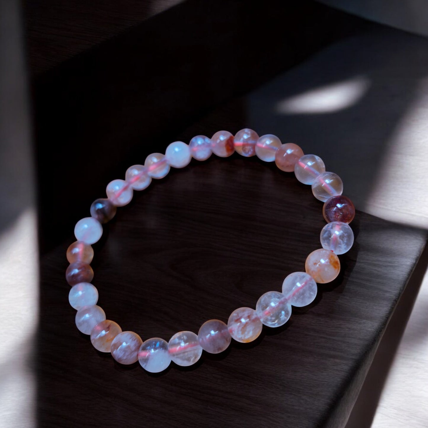 Fire Quartz  Stretch Bracelet - 6mm Beads 7 inch - China - NEW125