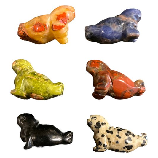 Mini Seals - Mixed Stones - 25mm - Price Each - China - NEW323