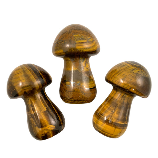 Mushrooms SMALL TIGERS EYE - 35mm - Price Each - China - NEW722