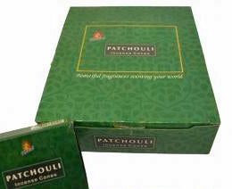 Kamini - 12 Boxes of Patchouli Cones - Each Box has 10 Cones & Metal Burner - NEW1020