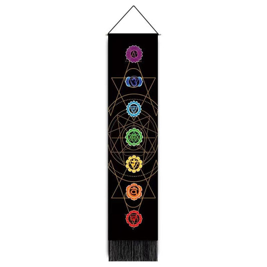 Tapiz de chakras para colgar en la pared - 32,5 x 130 cm - China - NEW922