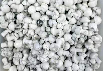 WHITE HOWLITE Mini Mushrooms - 19-20 mm - Price Each - China - NEW622