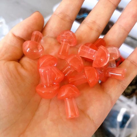 CHERRY QUARTZ Mini Mushrooms - 19-20 mm - Price Each - China - NEW622