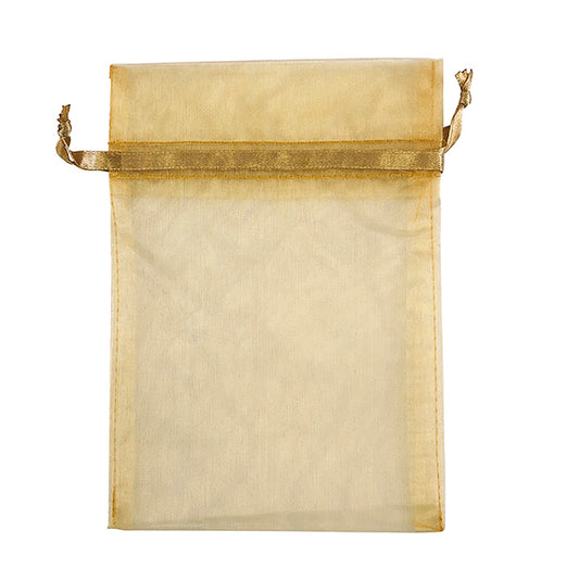 GOLD - 5.5 x 9.5 inch - ORGANZA POUCH - RECTANGULAR