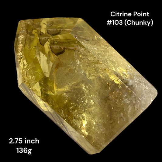 Citrine - 2.75 inch -136g -  - Polished Points