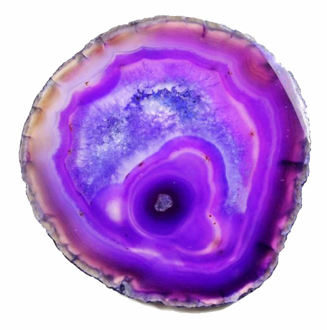 Unique PURPLE Agate Slice on a Metal Stand - NEW1221