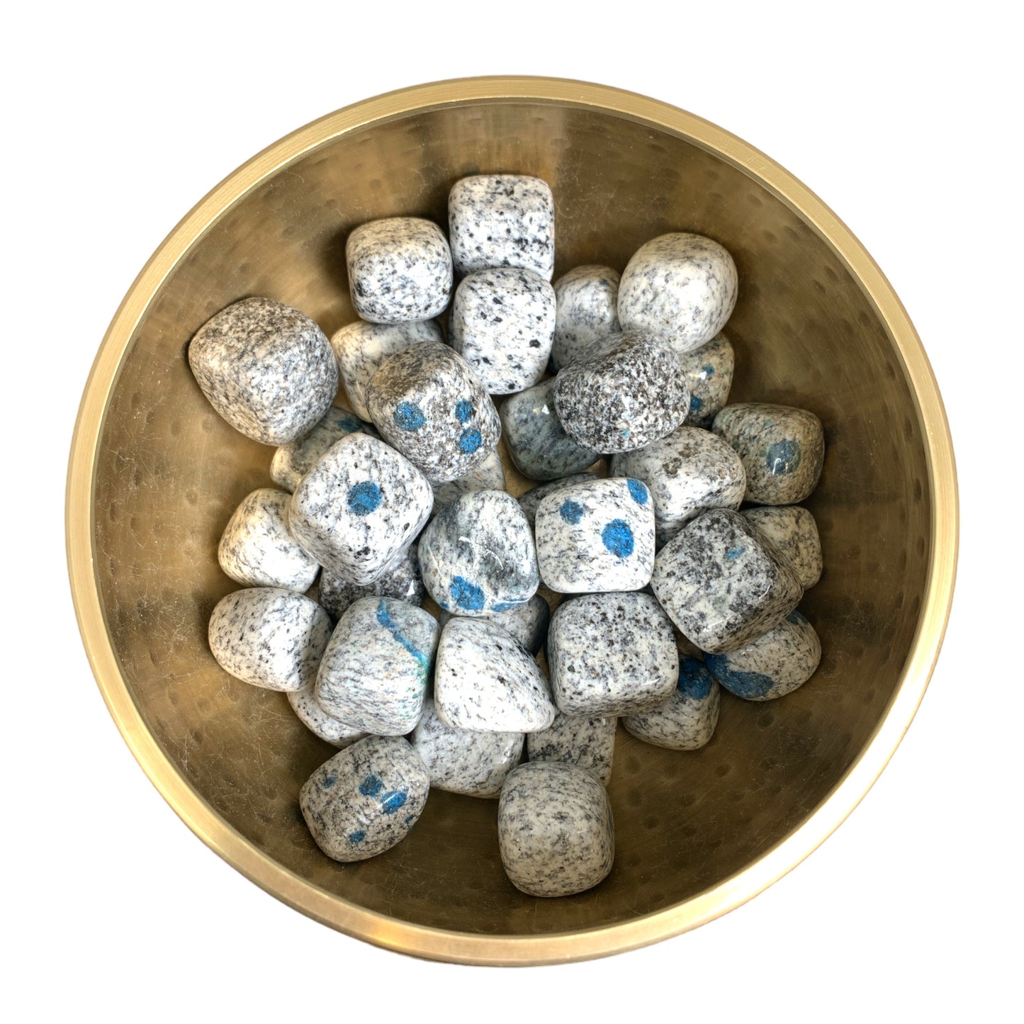 K2 Raindrop Azurite Tumble Stone - 20-30mm - Tumbled Stones - 500 Grams - India - NEW323