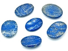 Lapis Lazuli Worry Stones - 35-38mm Long - Pack of 6 - India