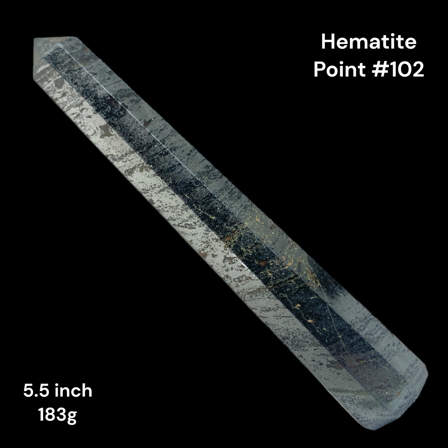 Hematite - 5.5 inch - 183g - Polished Points - NEW323