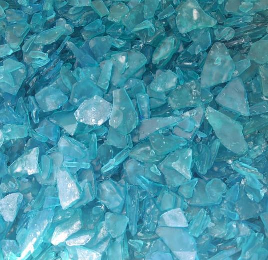 Sea Glass - Teal - 3-6cm - 1kg Bulk - One color only - China - NEW823