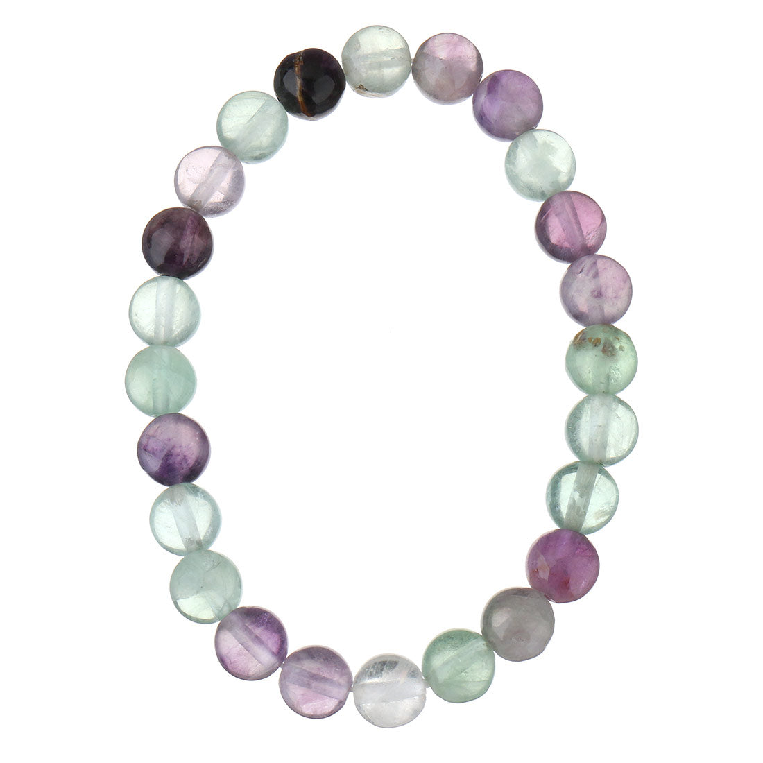 Pulsera de fluorita de colores - 8 mm (7,5 pulgadas) - NEW521