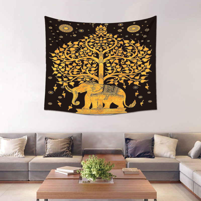 Gold & Black Tapestry Wall Hanger - 150x130cm - ALTAR CLOTH - NEW222 - Polyester