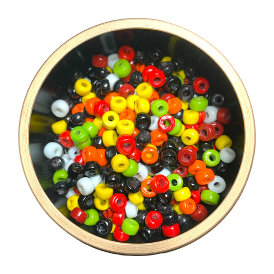 9x6mm Glass Crow Beads Opaque - 100g bag - NEW523