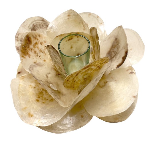 SADDLE SHELL VOTIVE CANDLE HOLDER 10 inch