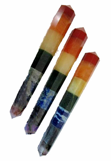 Double Terminated Massage Wand - Chakra 7 - Bonded 5 inch - India - NEW423