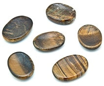 Tiger Eye Worry Stones - 35-38mm Long - India