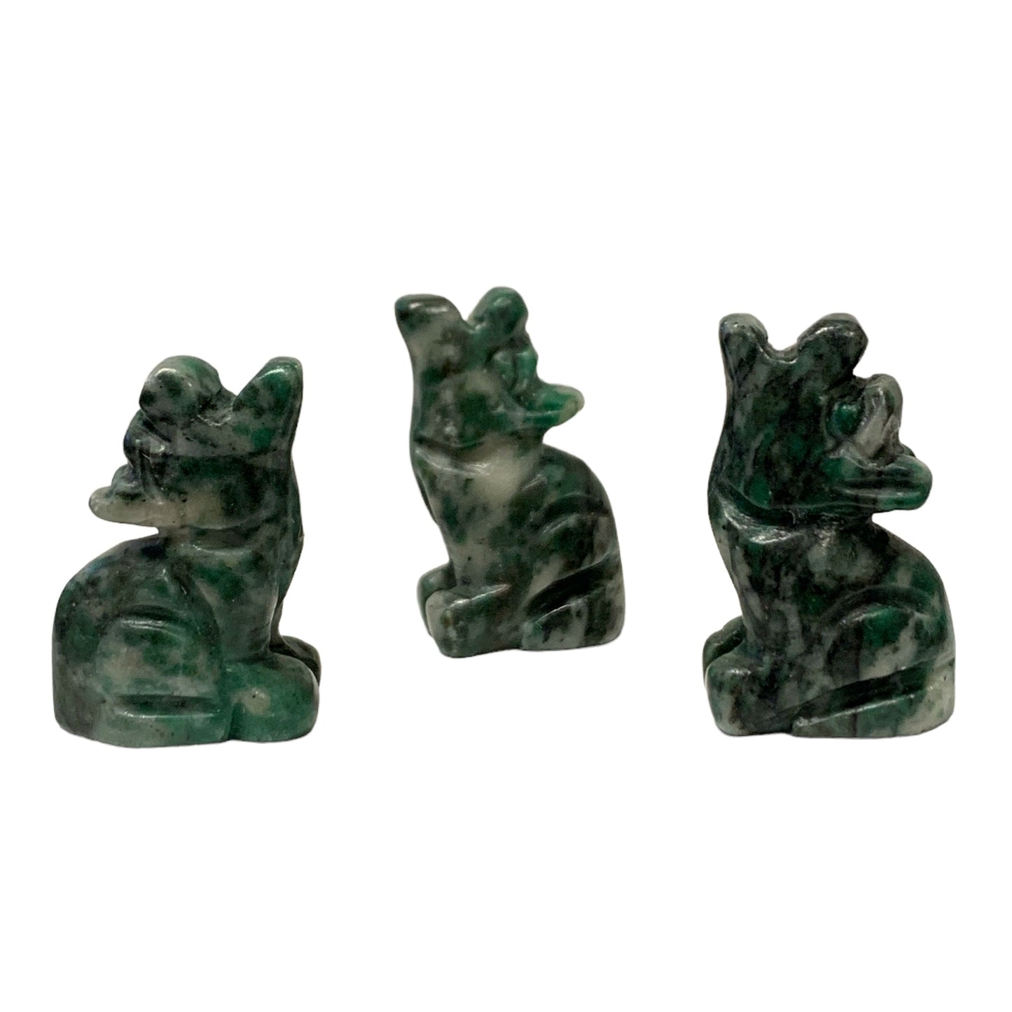 Wolf -25mm- Moss Agate - Baby - NEW1022
