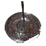 Incense Stick or Cone Silver Metal Incense Burner Stand - 4 inch Dia. - NEW421