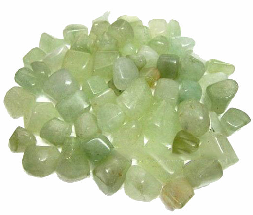 PRASIOLITE - Green Quartz  Tumbled Stones 20 to 30mm - 500 Grams (1.1 LB.) - India - NEW323