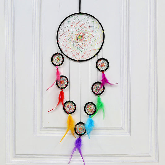 Atrapasueños de plumas multicolor - 65-70 cm de largo - NUEVO 922
