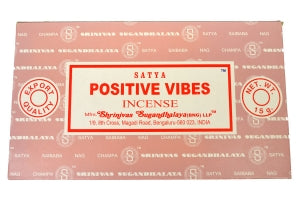 Satya Incense - Positive Vibes - Box Of 12 Packs - NEW423