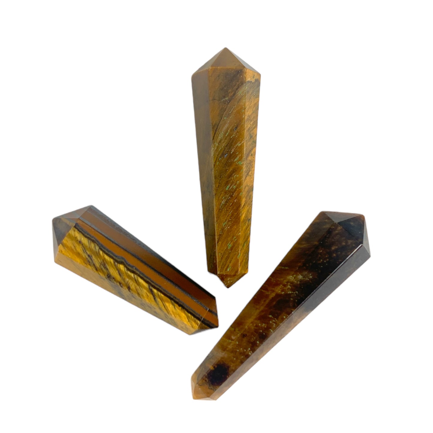 Tiger Eye - 30-35mm - Double Terminated Pencil Points - 6 Grams - India - order in 5's -NEW323