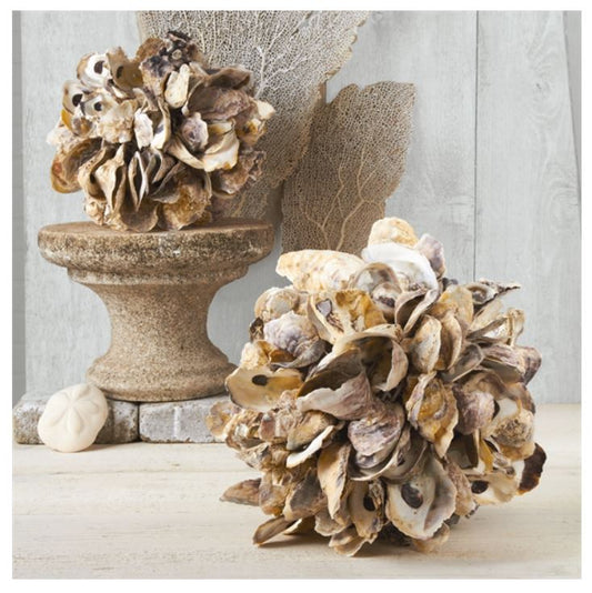 OYSTER SHELL DECO BALL - 10 inch