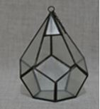 Terrario de cristal de diamante 14 x 14 x 20 cm