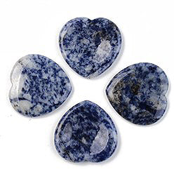 Sodalite Heart Worry Stones - 40mm - China - NEW722