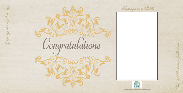 FROM ME BOTTLE CARDS - CONGRATULATIONS