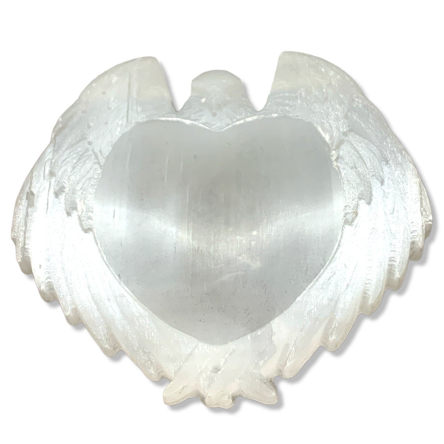 Eagle Bowl - Selenite - 4" - Hand Carved - China - NEW922