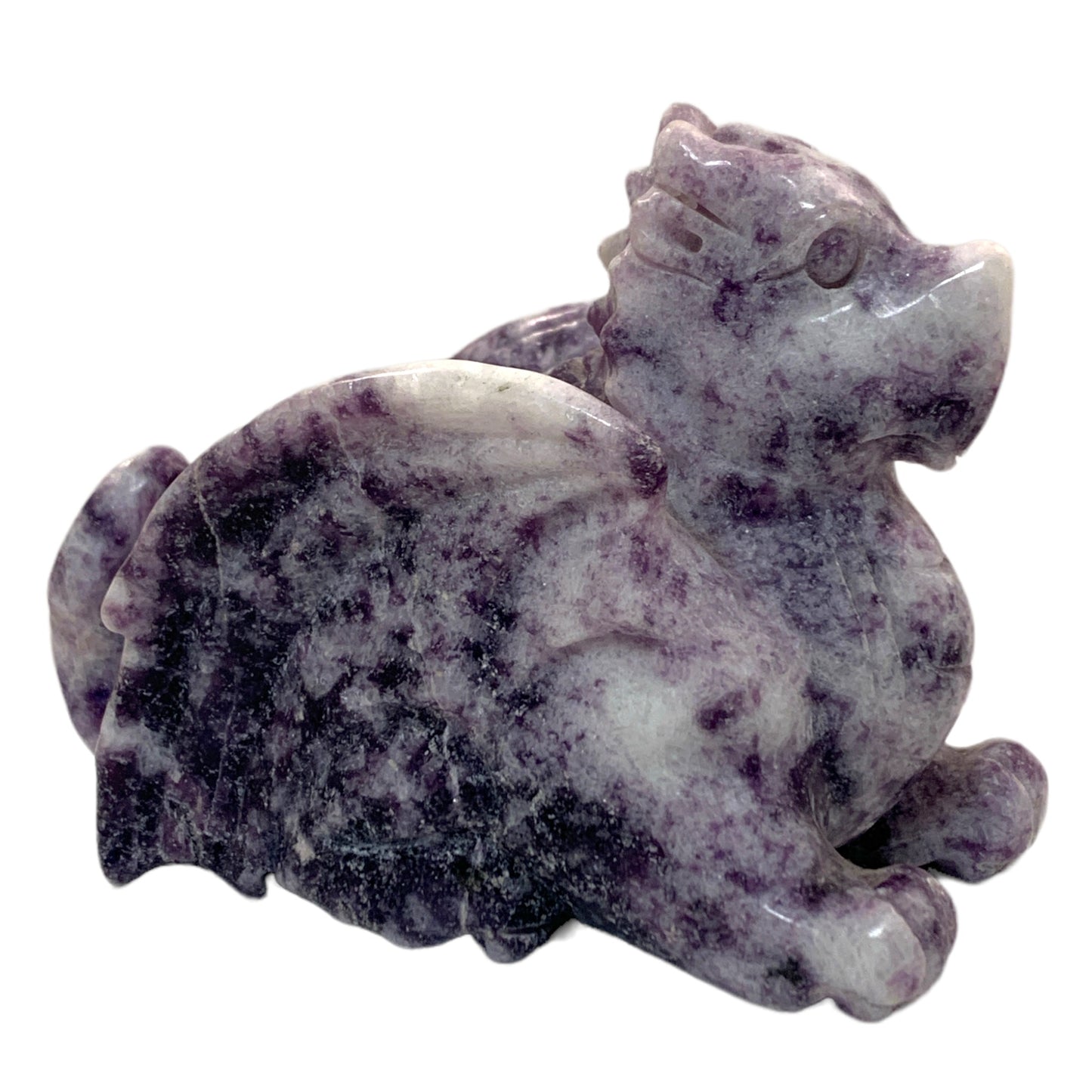 DRAGON Flying - Lepidolite - 110x70x50mm wide MEDIUM - Price Each - China - NEW1122