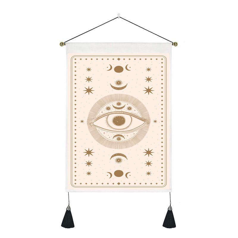 Moons Stars Hands Tapestry Wall Hanger - 13.75 wide x 19.5 inch long - 35×50cm - China - NEW922