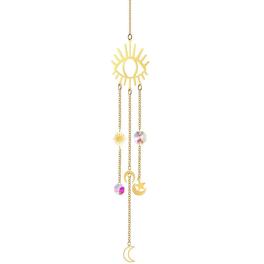 K9 Aura Crystal Hanger  Evil Eye Brass Color Twinkle Hanger - Long inch - China