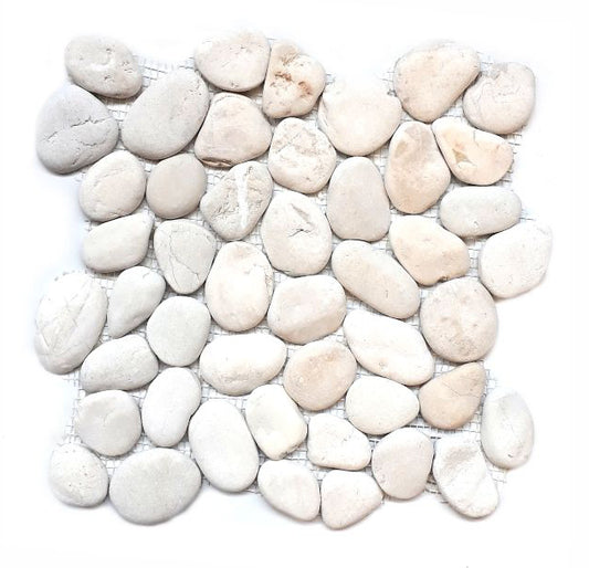 Natural Cream Pebble Interlocking Tiles - 30 x 30cm - 11 per case