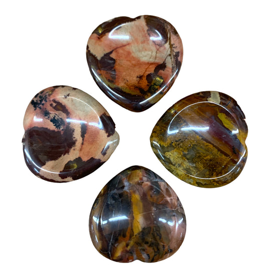 Picture Jasper STONE Heart Worry Stones - 40mm - China - NEW722