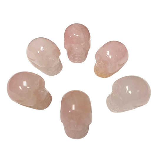 Skull Mini- Rose Quartz - 30-35mm Grams - China - NEW722