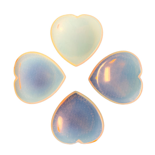 OPALITE Heart Worry Stones - 40mm - China - NEW722