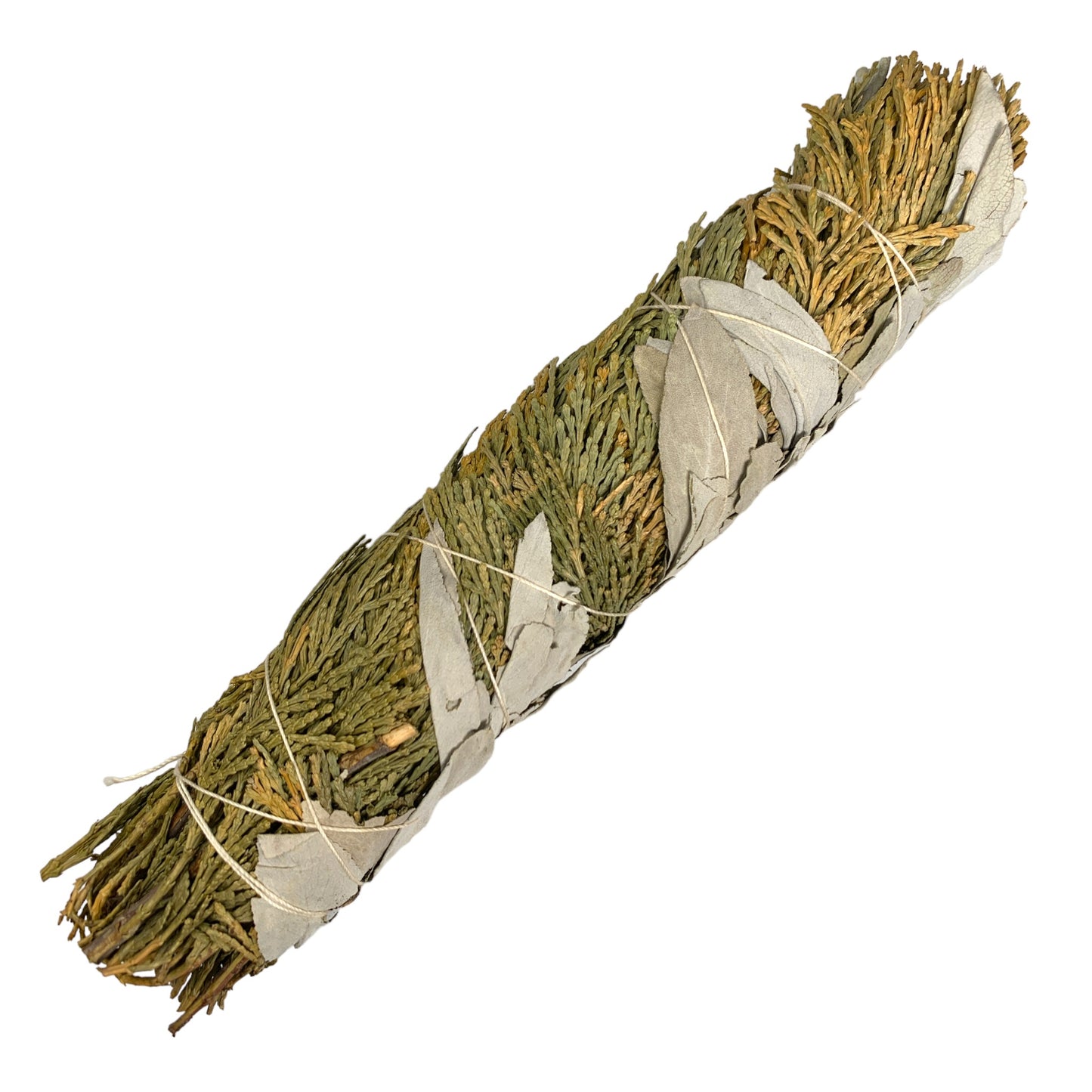 White Sage & Cedar 8 to 9 inch Smudge Stick Wand