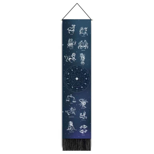 Zodiac Tapestry Wall Hanger - 12.5 wide x 51 inch long - 32.5×130cm - China - NEW922