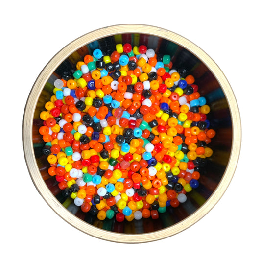6x4mm Glass Crow Beads Opaque - 100g bag - NEW523
