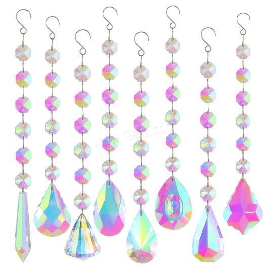 K9 Aura Crystal Hangers - SET OF 8 - 7.5 inch - NEW523